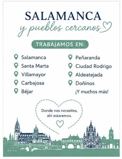 Zonas de servicio de Hogar y Bien en Salamanca y pueblos cercanos