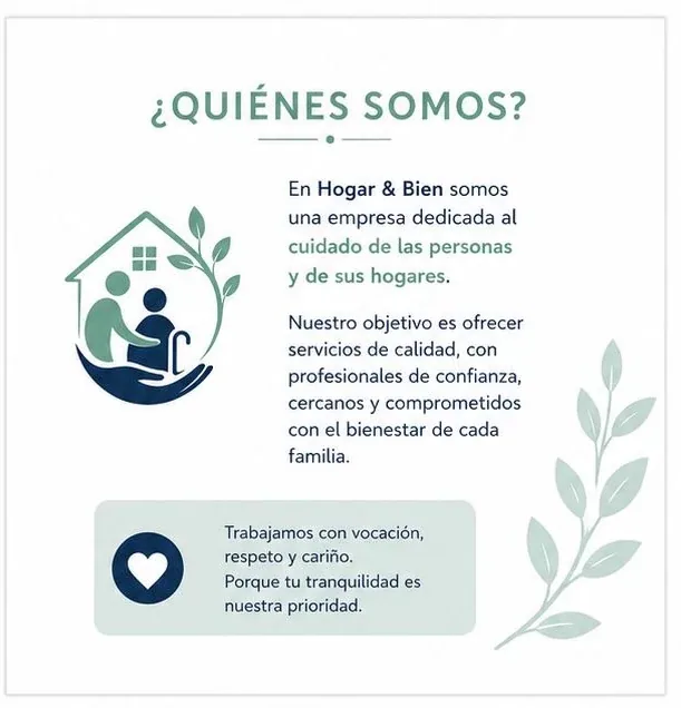 Hogar y Bien, empresa dedicada al cuidado de las personas y sus hogares